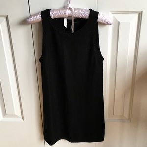 NWOT black sleeveless tunic sweater.  WHBM